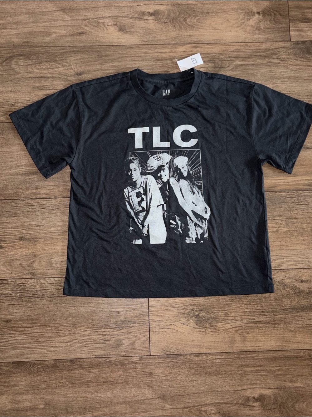 GAP Gray Short-Sleeve TLC Graphic Tee